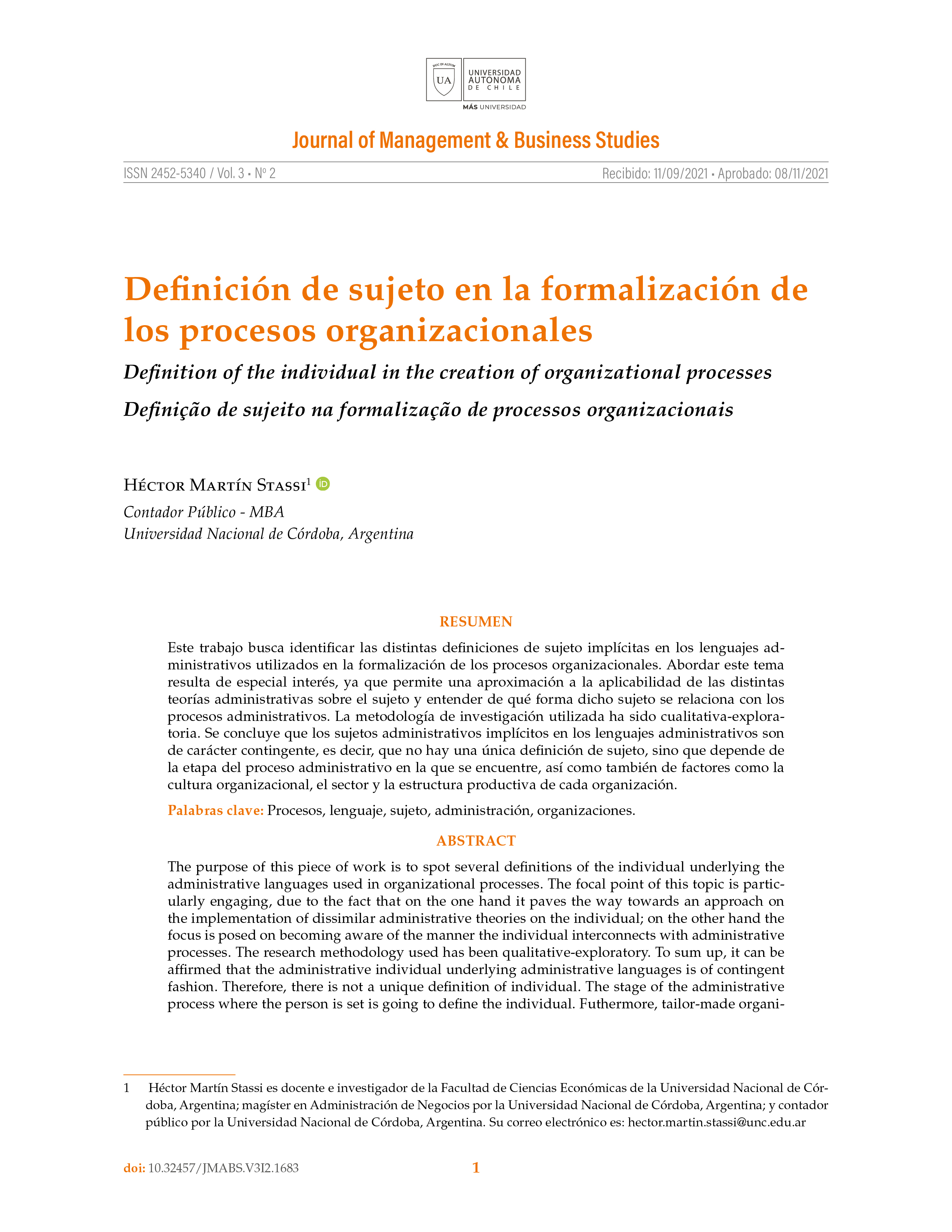 Portada artículo 1683 Stassi